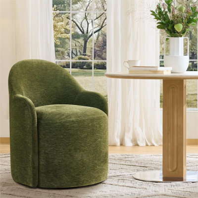 Upholstered Dining Chairs with Hidden Casters