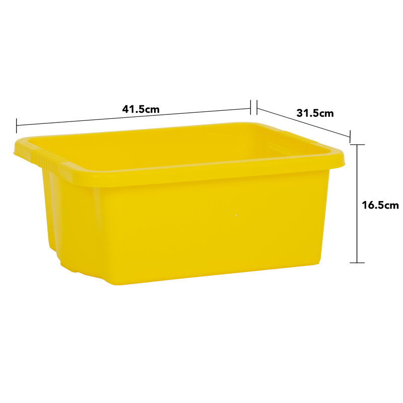 Stack & Store Box, Yellow, 16 qt