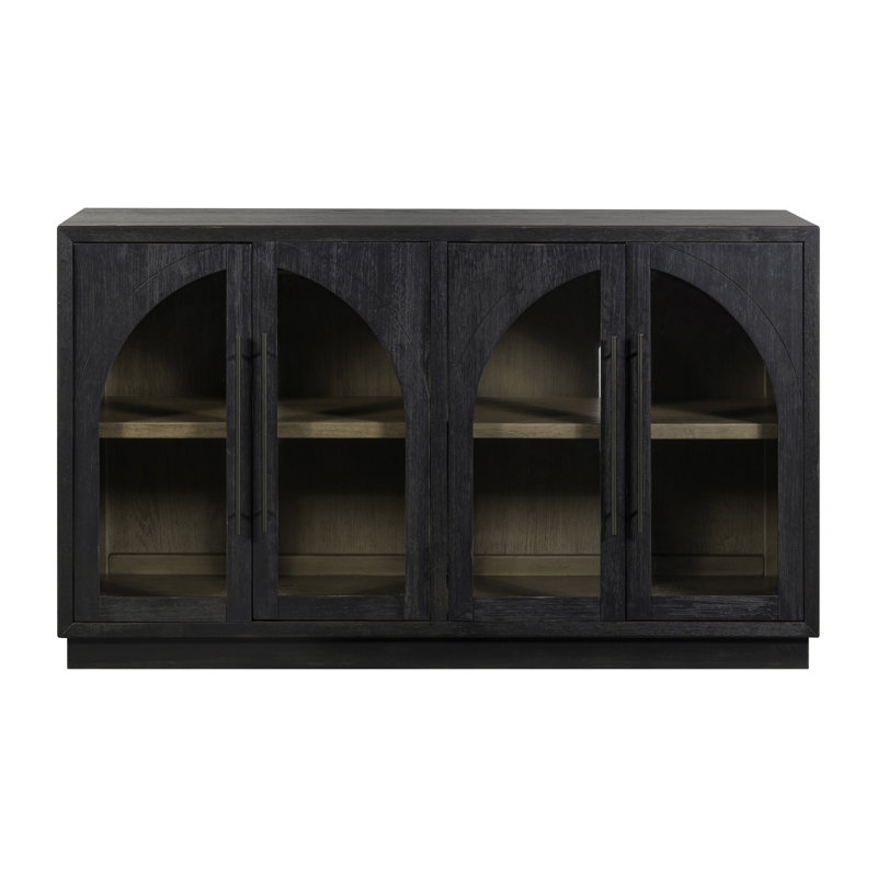 Delanay Sonja Accent Cabinet w/ Wood Framed Doors, 36" H x 60" W x 18" D