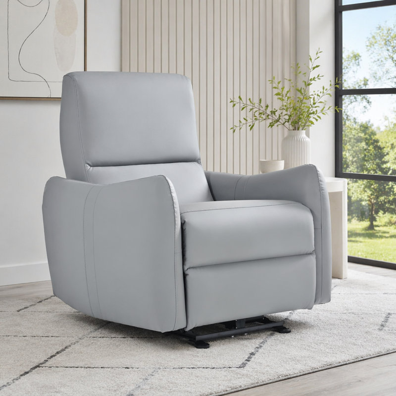 Fauteuil inclinable électrique Wall Wall, PU, Bleu gris