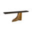 Teak Wood Console Table, Iron Sheet Top