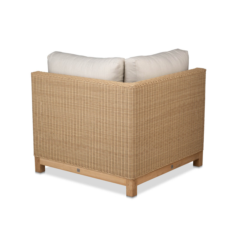 Canapé modulaire Savannah de gauche à droite - Naturel avec coussins blé