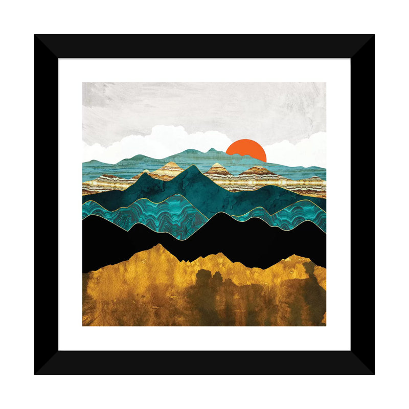 Turquoise Vista - imprimé, Blanc / aubergine / banane / brun clair / rouge br, H 16 po x l 16 po x p 1 po