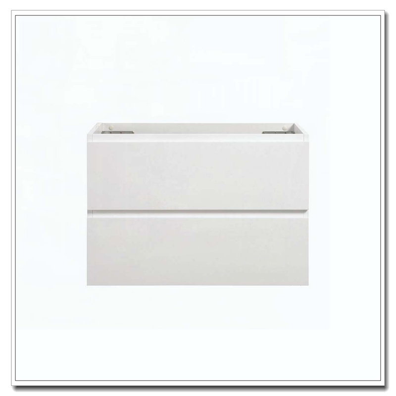 Armoire murale avec deux tiroirs préassemblés, Blanc