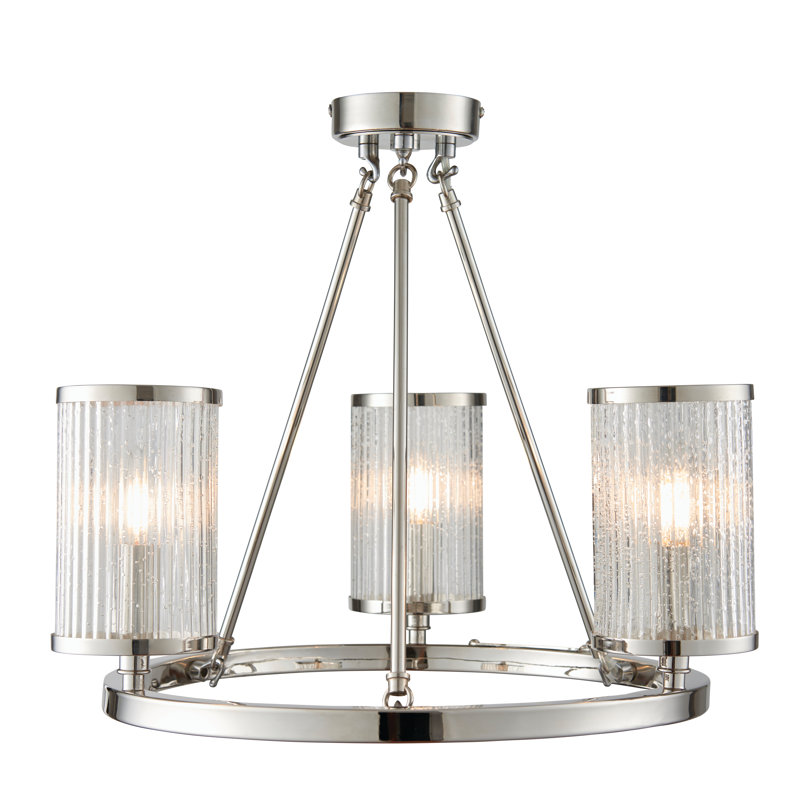 Ravens Glass Semi Flush Mount