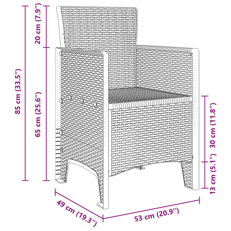 Ensemble repas 5 pièces vidaXL