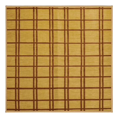 Machine Washable Trellis Brown Area Rug
