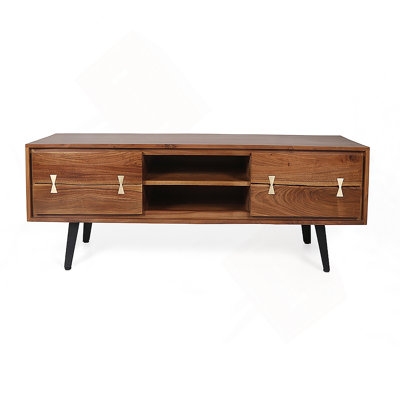 TV Stand, Asther Acacia Wood TV Cabinet