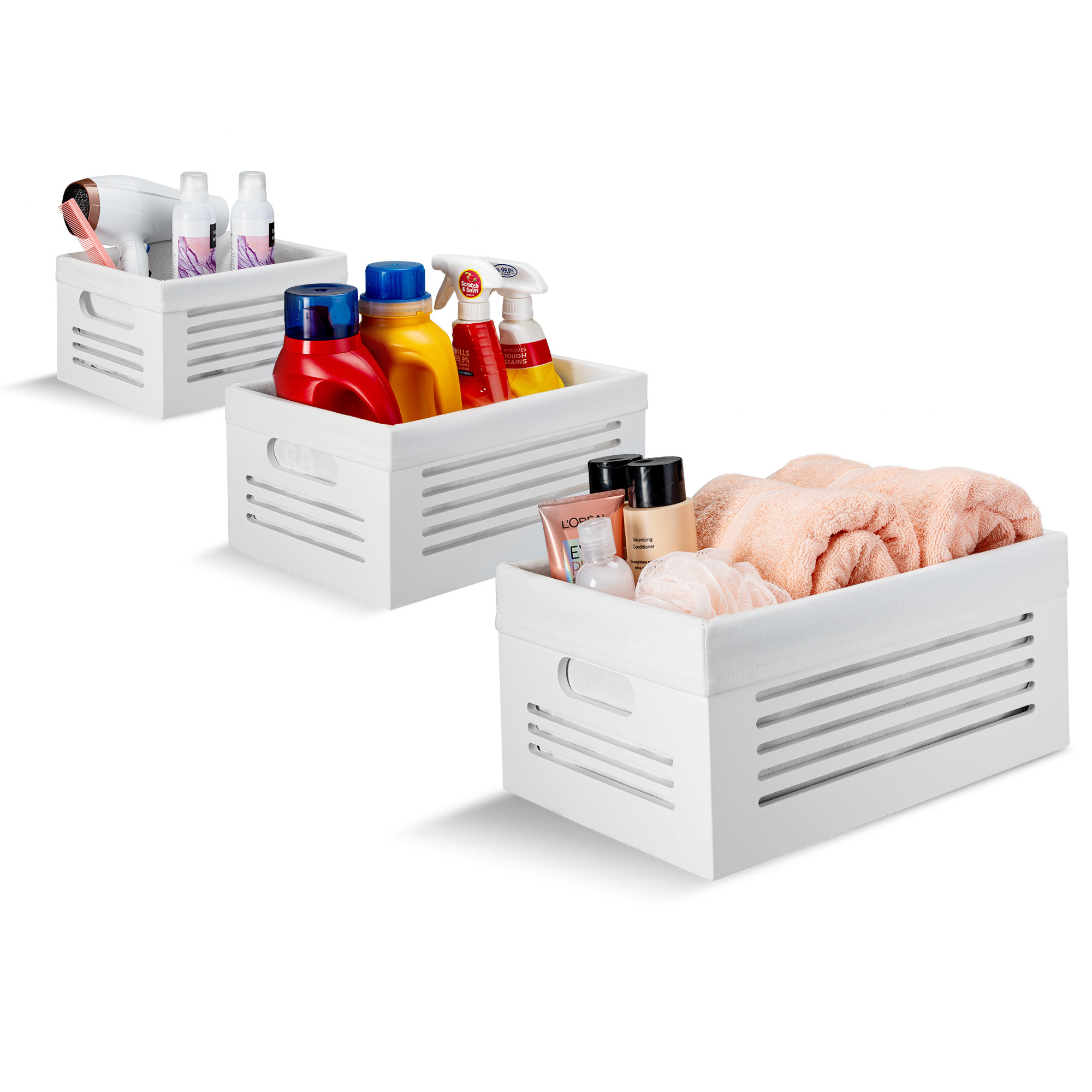Creative Scents Wooden Bins 3 Pack Cube or Bin Wayfair