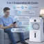 Refroidisseur d'air portatif par évaporation, réservoir d'eau de 1 600 ml, télécommande et débit d'air réglable avec 3 vitesses et minuterie, refroidissement compact pour la chambre à coucher ou le bureau