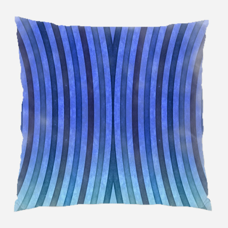 Fabric Striped Microsuede Reversible Throw Pillow