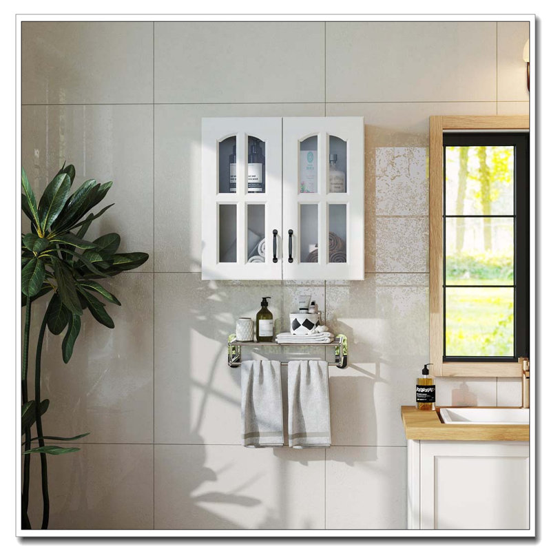 Vitrine de porte murale en verre