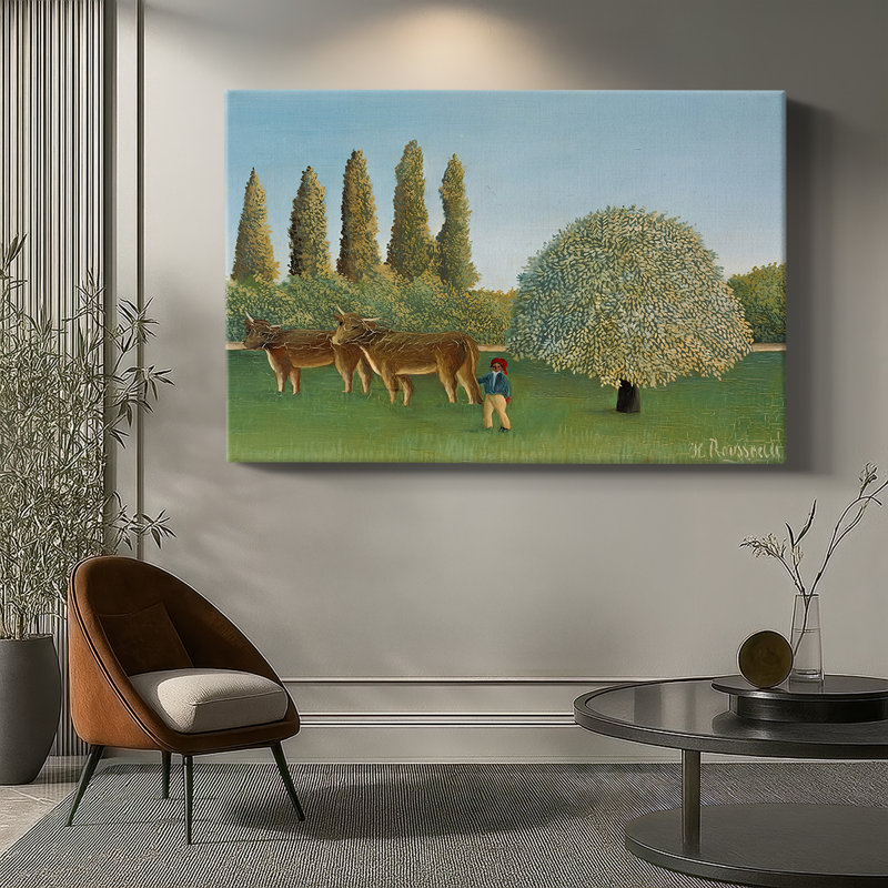 The Pasture (Le Pâturage)-Henri Rousseau-Gallery Wrapped Canvas-1906, 24 x 36