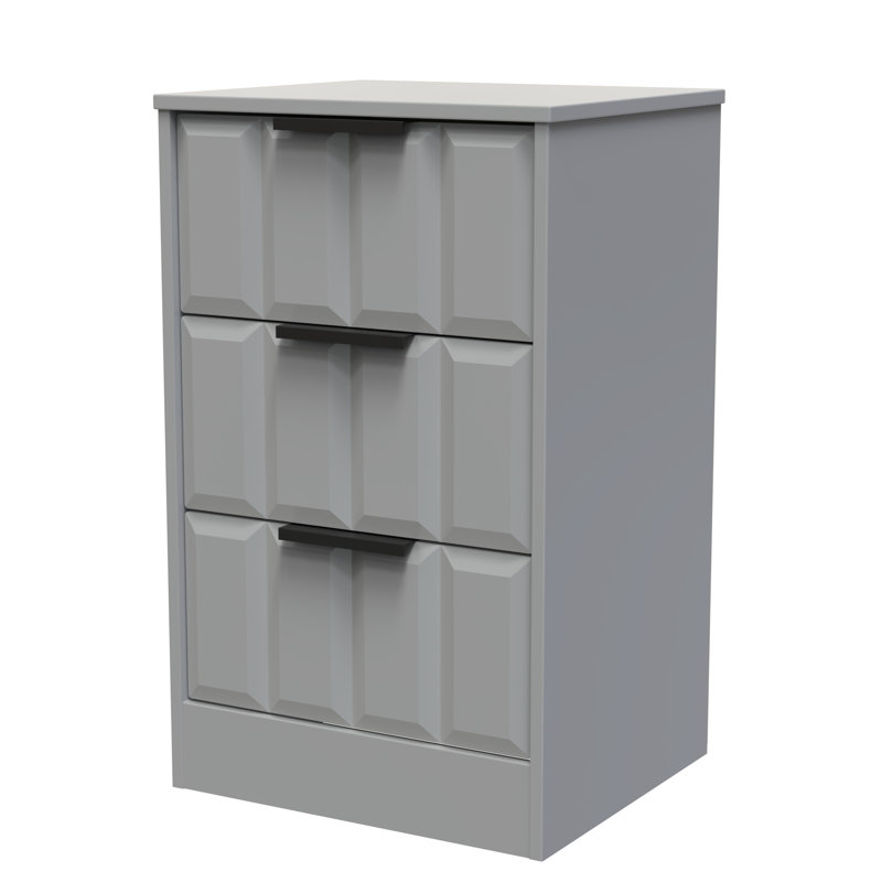 Doss 45cm W Manufactured Wood Bedside Table, Dusk Grey