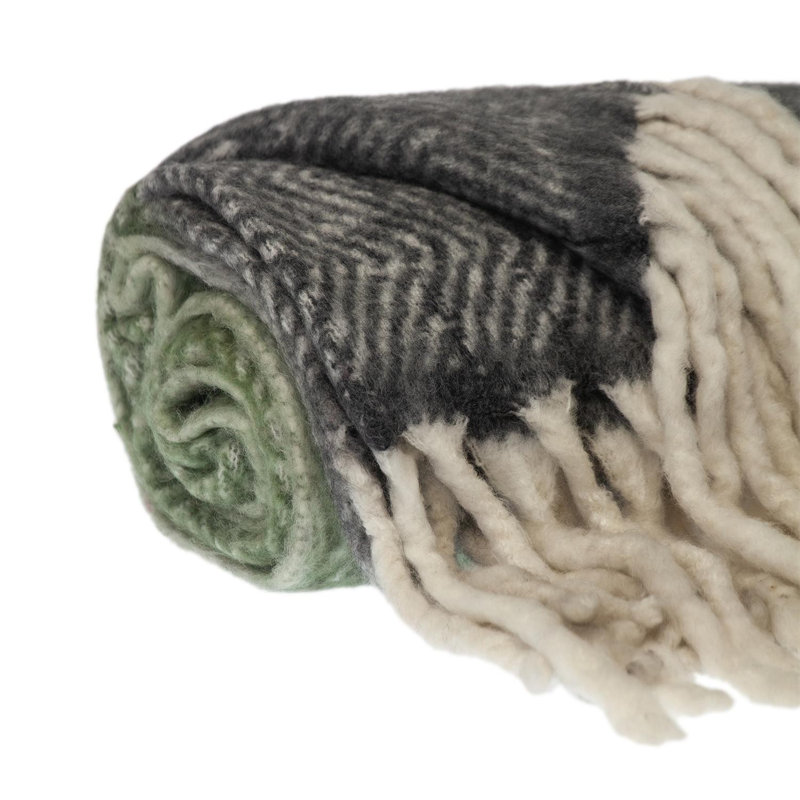 Ixia Knitted Throw Blanket, Gray