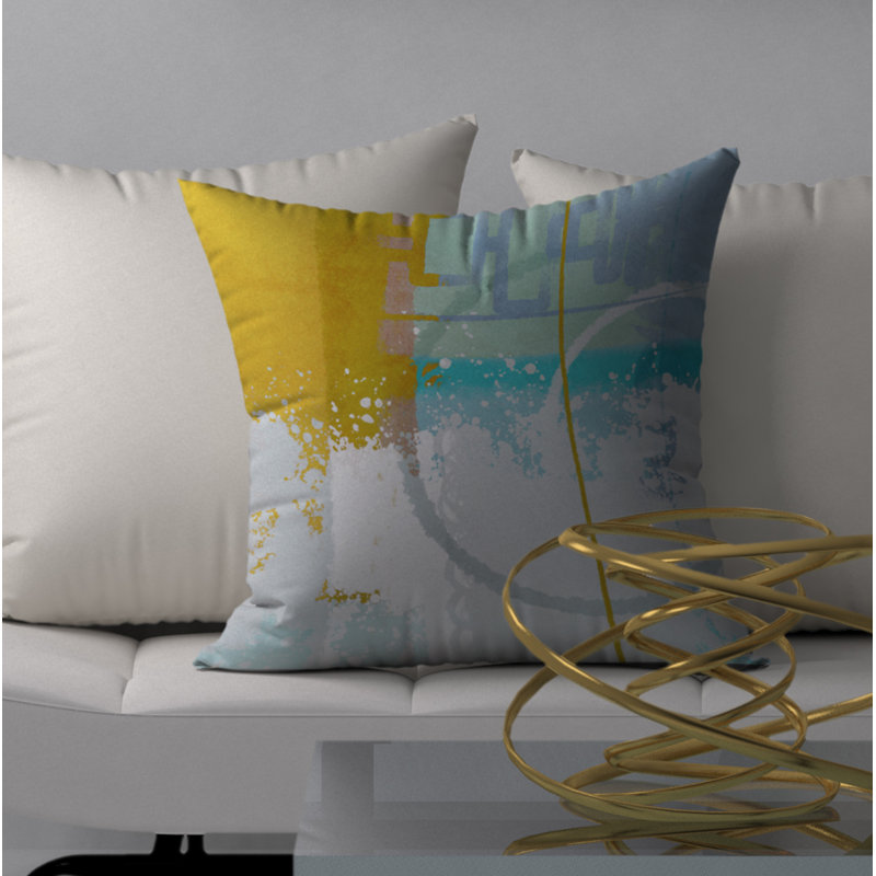 Coussin décoratif abstraite, 24" X 24"