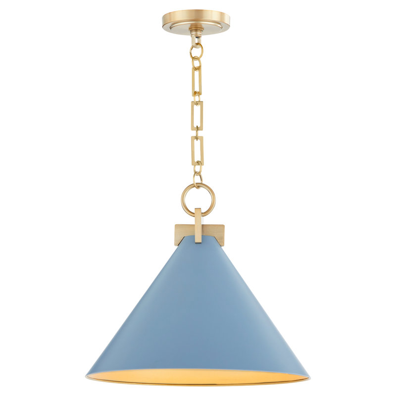 Luminaire suspendu conique 16 po, Blue