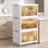 JOYBOS Stackable Collapsible Storage Cabinet with Double Doors, Large Capacity Plastic Organizer for Home, Office, White
