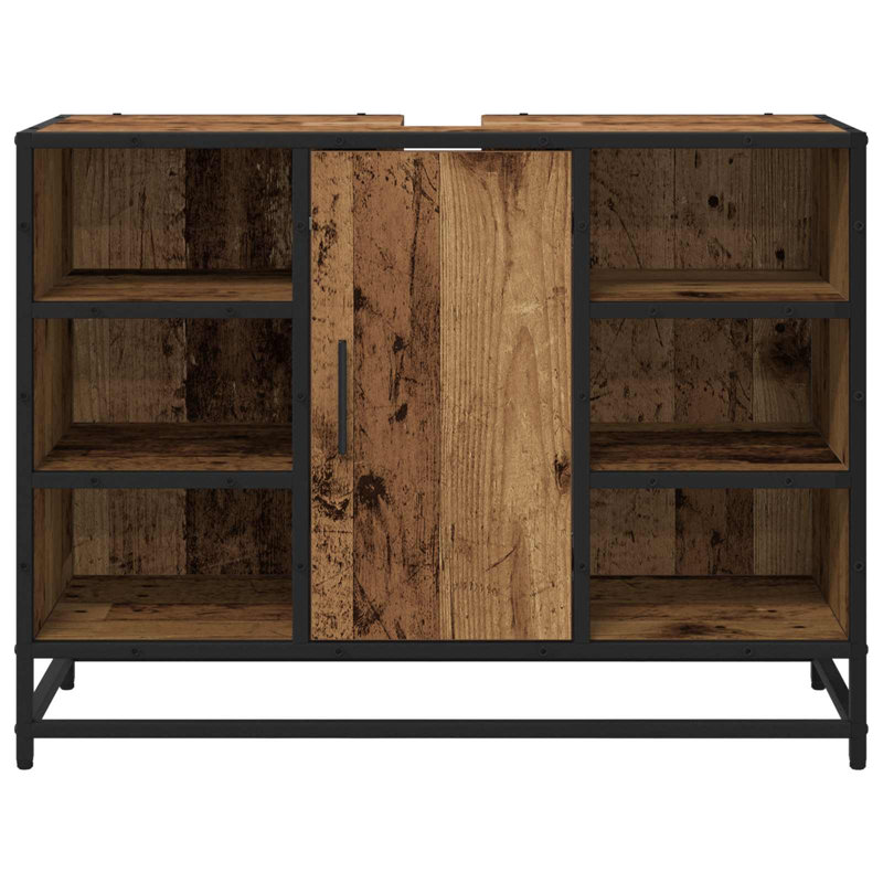 60 cm Single Bathroom Vanity Base Only, Old Wood