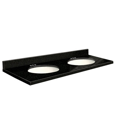 Plateau de salle de bain double 61 po meuble-lavabo