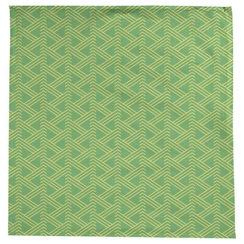 Classic Zig Zag Tablecloth, Green/Yellow