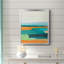 Toile encadrée de qualité supérieure turquoise et orange I - prête à être accrochée-291655428-291655431