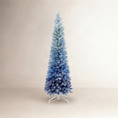 Blue Frosted 7' Christmas Tree