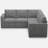 Aubade Storage L-Shaped Modular Sofa Set With Pull-Out Sofa Bed-2120586630