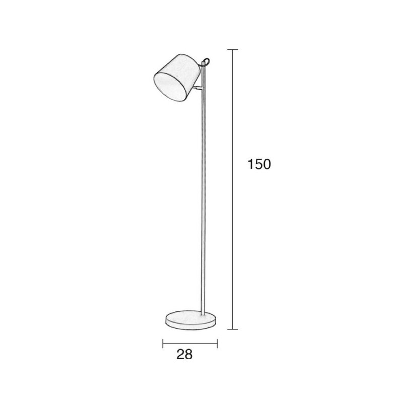 Task Floor Lamp, White, White