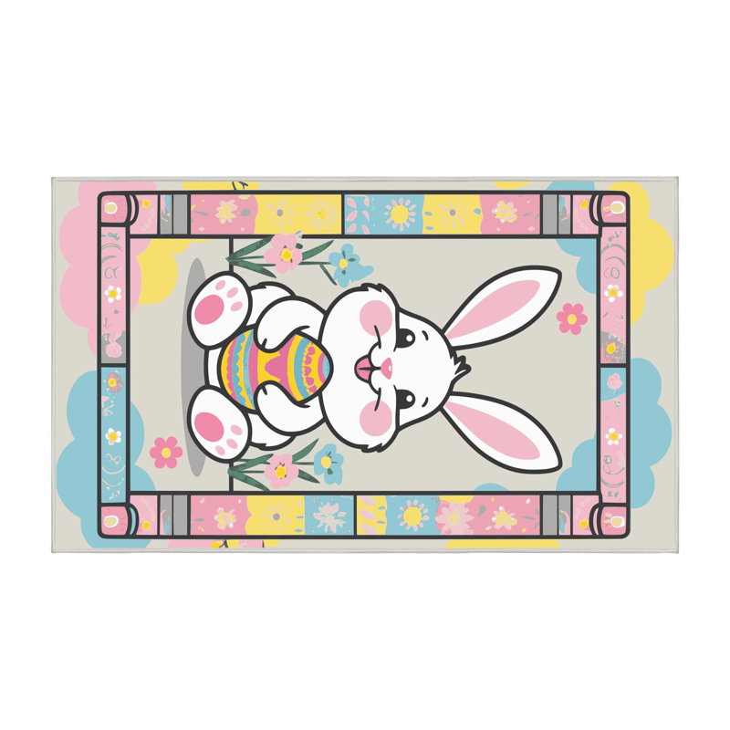 The Holiday Aisle® Easter Spring Holiday Rug, Rectangle 8' x 10'