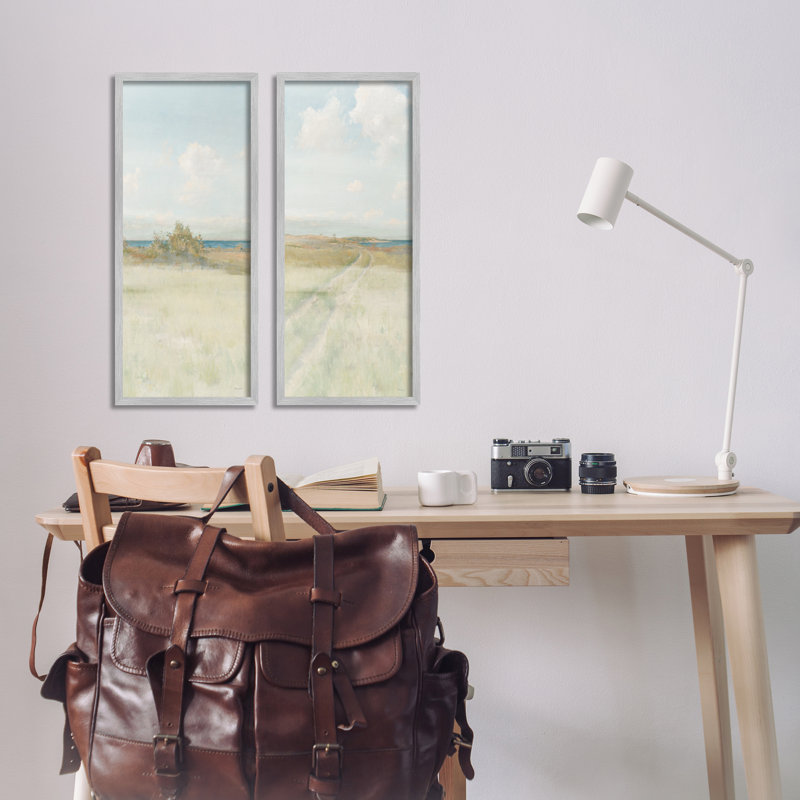 «Grass Path to Beach Alcove», ensemble de 2 giclées sur papier par Steller Design Studio, Estampe numérique Farmhouse