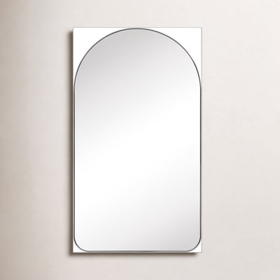 W H Recessed Framed Medicine Cabinet with Mirror and 2 Adjustable Shelves