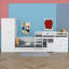  Lit superposé simple en bois avec lit gigogne, armoire, armoire, bureau et tiroirs Clervius-850556343