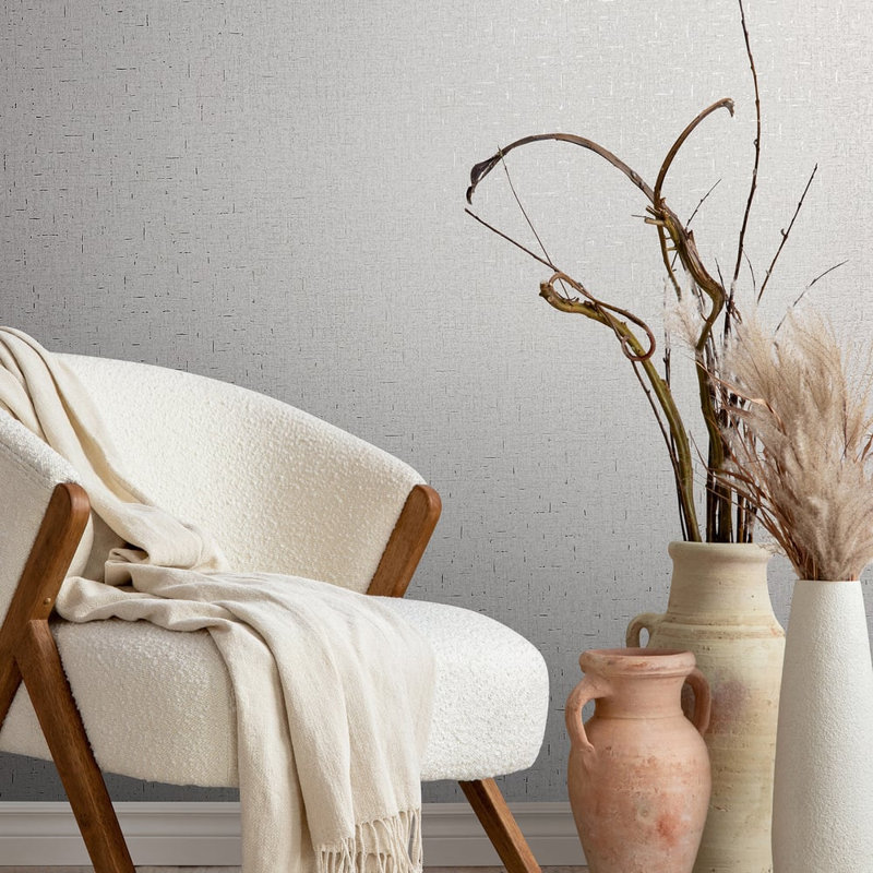 City Romance Collection Shimmery Accents Wallpaper Roll, Grey