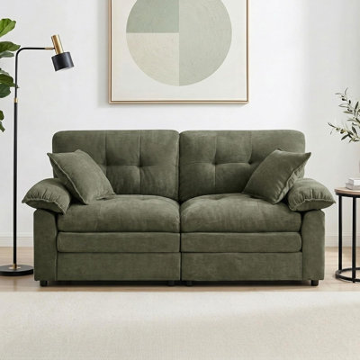 84" Chenille Loveseat Sofa, Deep Seat Cloud Couch for Living Room