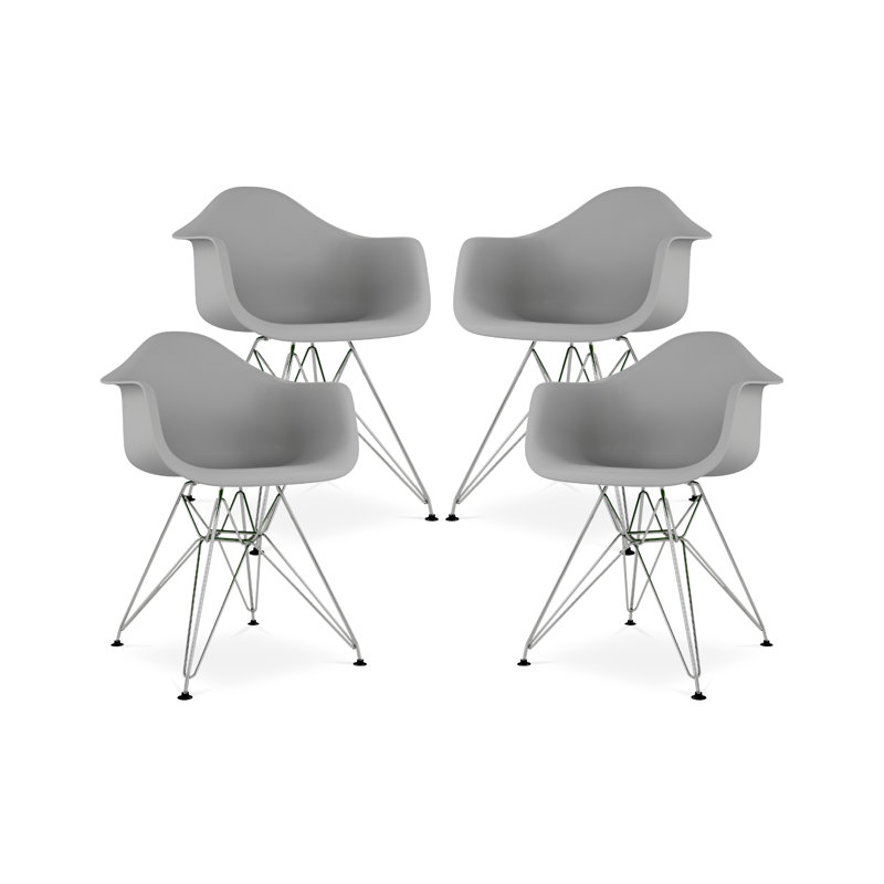  Fauteuil Tower avec pieds en acier, Gris, 1