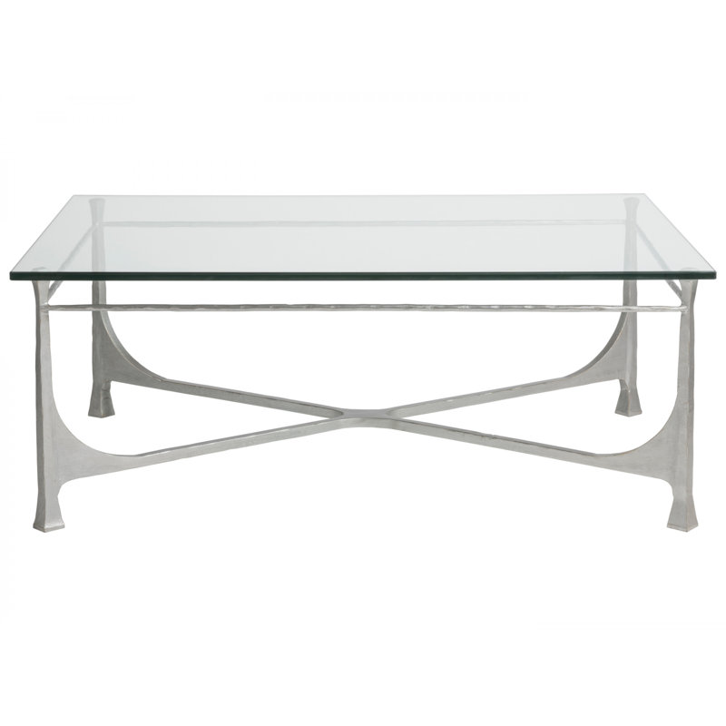 Bruno Rectangular Cocktail Table, Argento
