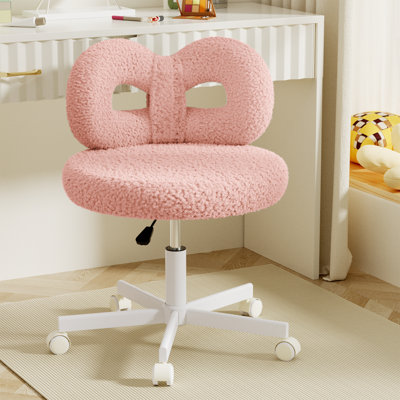 Vanity Chair with Wheels,Swivel Makeup Chair with Upholstered,Adjustable Height Chair for Makeup Room and Bedroom