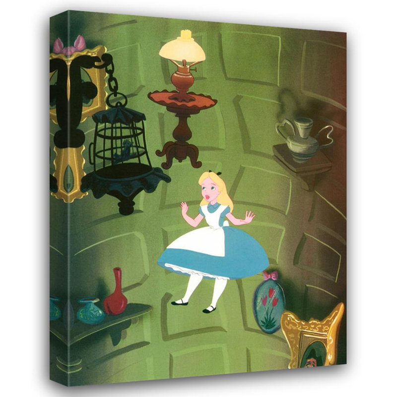Alice au fond du trou du lapin, H 38 po x l 28 po