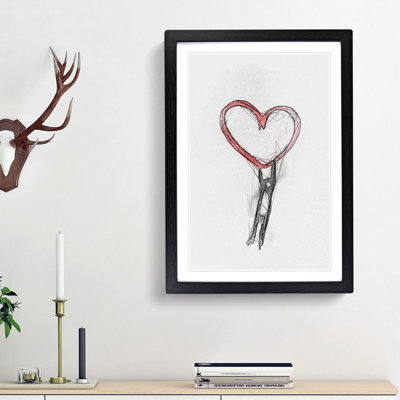 Holding on to Love in Abstract - Framed Print