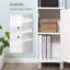 Grande armoire de rangement moderne avec miroir et armoire de rangement autoportante avec tablettes réglables Modern
