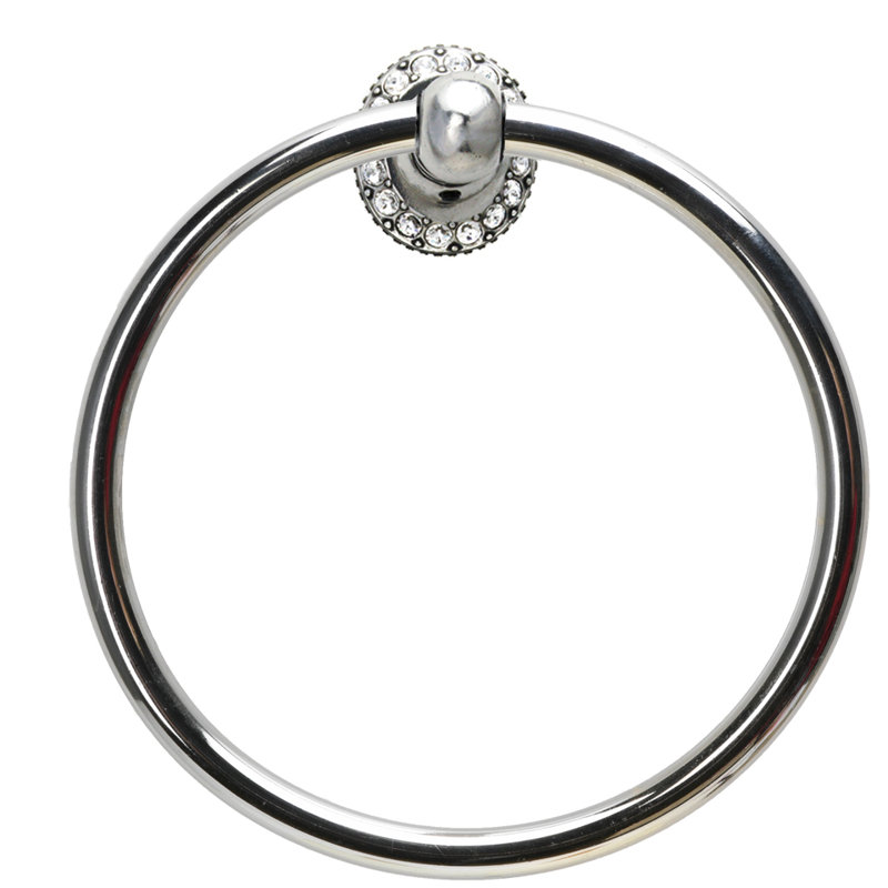 Anneau lisse Caché Swing avec cristaux Swarovski transparents