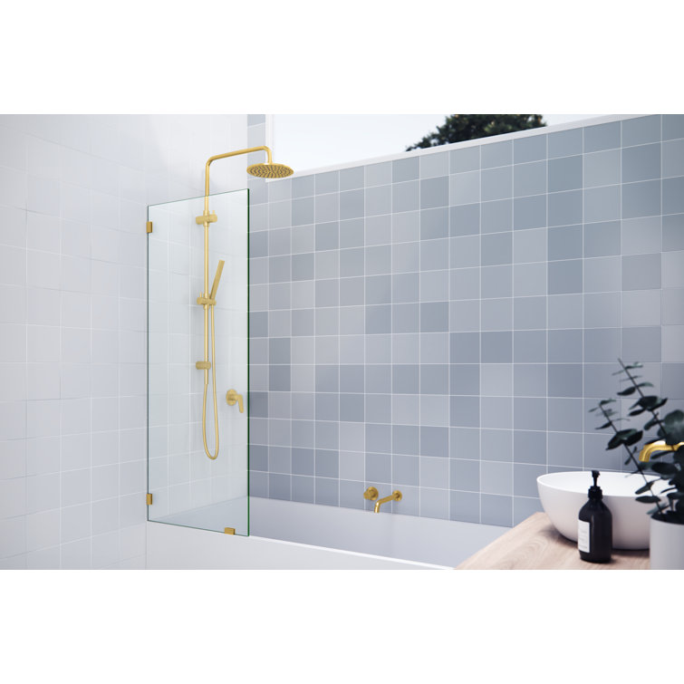 Vela 24 in. x 58.25 in. Frameless Single Fixed Bath Panel