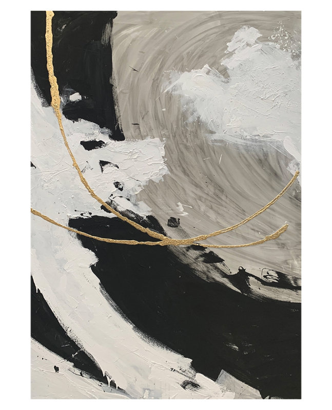 Via Orla Canvas Print Artwork , 107cm H x 100cm W, Black
