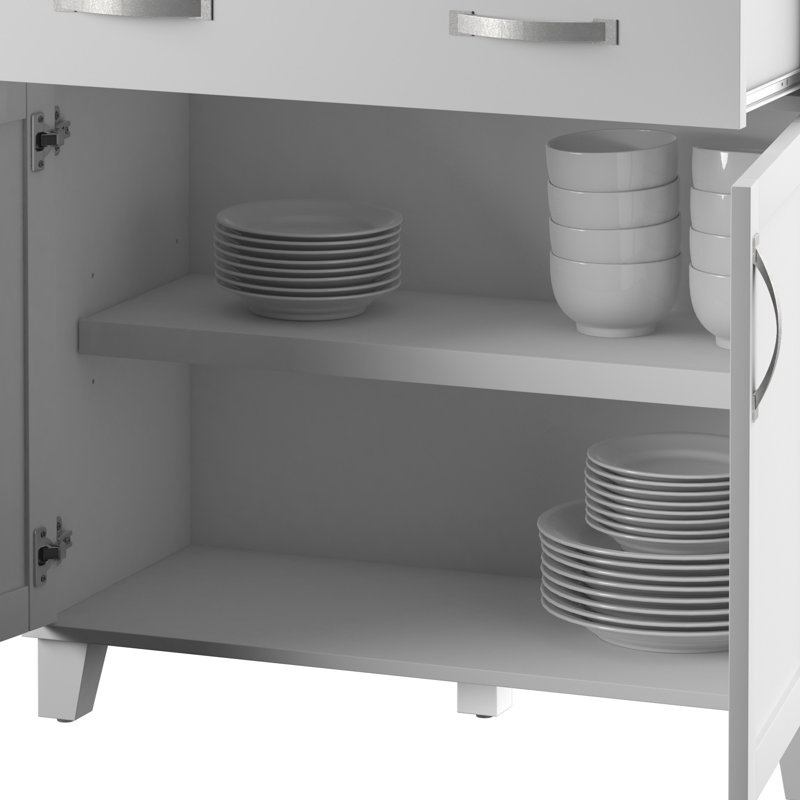 Deidra 36'' Bar Cabinet, White