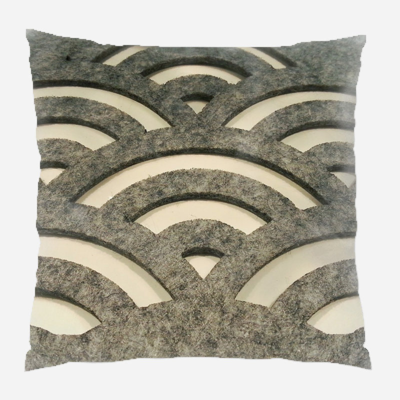 Geometric Microsuede Reversible Throw Pillow