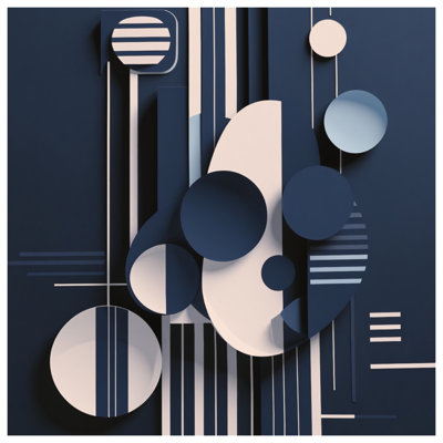 Blue Circles Wall Tapestry - Geometric Shapes Wall Decor
