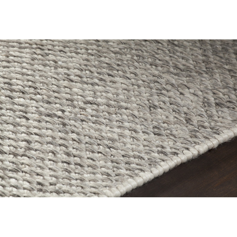 Ira Wool Area Rug in Gray, 5' x 7'6"