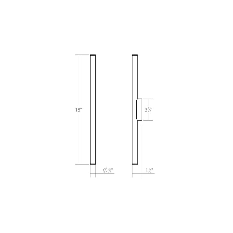 Fino™ 1 - Light LED Bath Bar, 3000K, Polished Chrome, 11 W