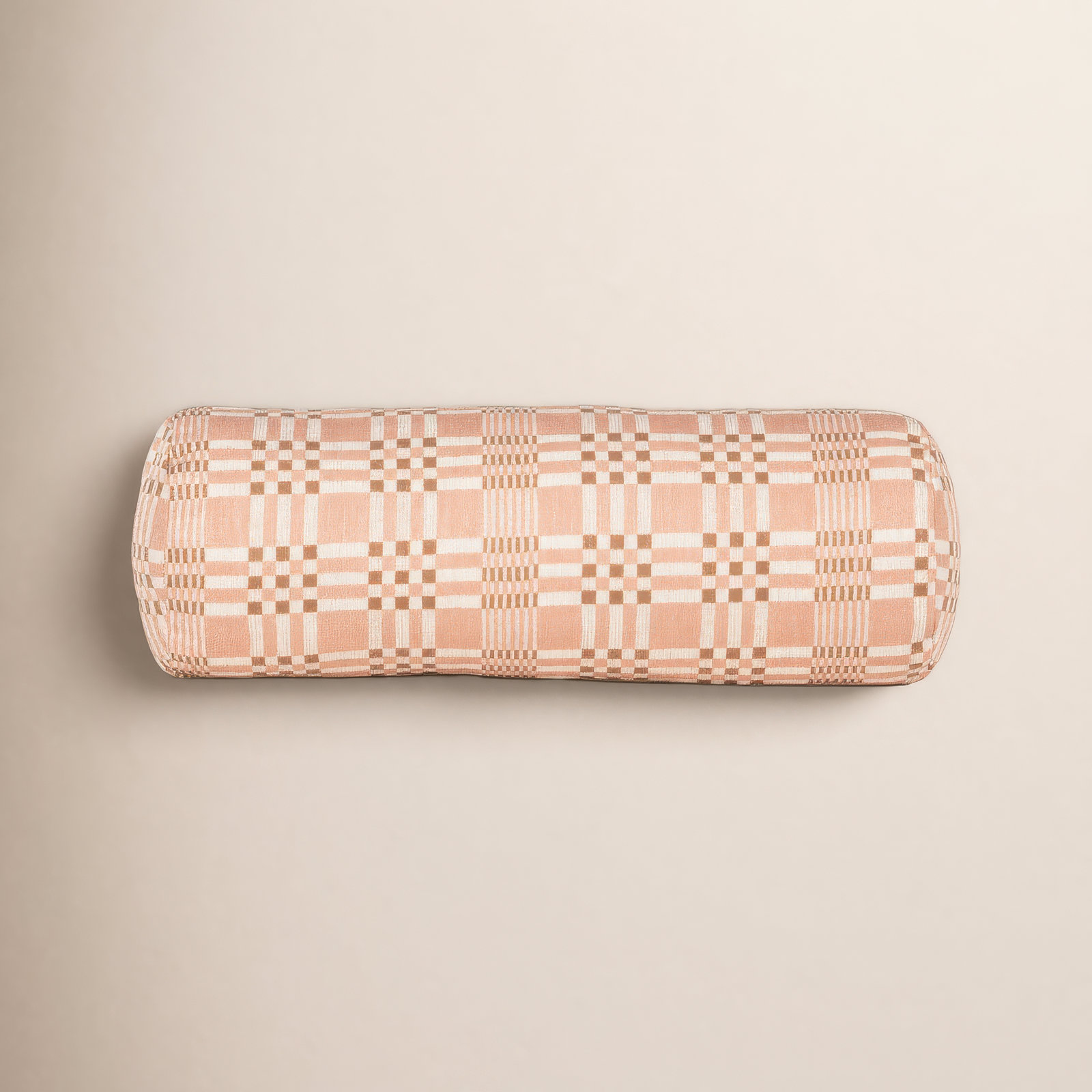 Modular Print Accent Pillow, Polyester, Pink, Bolster 8"H x 21"W